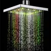 Romantique automatique changement magique 7 couleur 5 LED lumières remise pluie pomme de douche tête carrée pour bain d'eau salle de bain nouveau #F324S