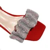Dress Shoes 2023 Fashion Women Rhinestones Sandals Open Toe Party Pumps High Heels Elegant Nightclub Quality