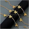 Anklets Anklets Flatfoosie Hip Hop Rhinestone Butterfly Anklet Bracelet Women Gold Sier Color Crystal Tennis Chain On Leg Foot Jewelry Dhkyh