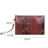 Borse da sera Casual Modello in pelle Serpente Giorno Moda Pochette Borsa da polso Borsa da donna femminile Borse di tendenza Pochette Stampa Piccola busta