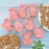 Baking Moulds 1set Cookie Cutters Biscuit Mold Cute Bunny Sheep Biscuit Stamp Molds for Home Cookies Molds Kitchen Accessories DIY Baking Tool 230421