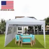 Carpas para fiestas al aire libre, toldo para coche con sombra de 3x6m, dos ventanas, práctica carpa plegable impermeable, pabellón blanco 256C