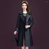 Trenchs de Femmes Belle Automne Femmes Manteau Casual Manches Longues Élégant Coupe-Vent Femelle Lâche Double Boutonnage Outwear Grande Taille L-5XL 440