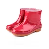 Bottes de pluie Bottes de pluie courtes femmes bout rond chaussures de pluie antidérapantes bottes en caoutchouc galoches de jardin bottes de pluie à fond souple à enfiler Drop 231122