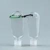 消毒剤用の50mlハンドサニタイザーボトルキーリングフック付き透明なプラスチックボトルを備えた液体フリップトップキャップagcdl