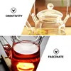 Dinnerware Sets Stainless Steel Kettle Flower Teapot Brewing Glass Delicate Miss