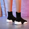 Stretch Sokken Schoenen Dames Lente Ins Koreaanse versie van vrijetijdssportschoenen Vliegende gebreide sokken Laarzen