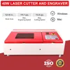 Laser Engraver And Cutter K40 Desktop With Digital Controls Red Dot Pointer Wheels For DIY Woodwork More