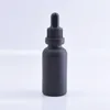 Bottiglie di profumo di olio essenziale di vetro smerigliato nero e Bottiglie di pipetta per reagente liquido Flacone per aromaterapia contagocce 5ml-100ml Ltber