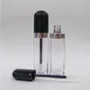 8 ml lege lipglossbuizen containers doorzichtige mini hervulbare lippenbalsemflessen met lippenborstel zwart deksel voor lipmonsters reizen split chargi Jqxc