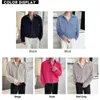 Camisas casuais masculinas rosa vermelha cor brilhante nicho solto camisa de manga longa borla t homens festa traje roupas de palco