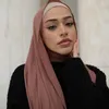 Vêtements ethniques We.Fine 2023 Mode Hijab pour femmes Soie glacée Respirant Femme musulmane Voile Prière Vêtement Couture Écharpe