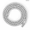 Partihandel stål silver och guld diamant tenniskedja 3mm 4mm 5mm VVS Moissanite Zircon Tennis Necklace