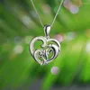 Pendants Cute Dolphin Pendant White Blue Fire Opal Heart Wave Necklaces For Women 925 Sterling Silver Animal Jewelry Wedding