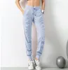 LL Pantalons de sport respirants Vêtements de sport Joggeurs pour femmes Séchage rapide Slim Entraînement de course en vrac Fitness LU Leggings Poche à neuf points Pantalons décontractés