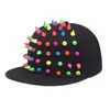 Boll Caps Street Style Punk Rivet Hip Hop Hat Men Spike Studded Baseball Cap Cool Hedgehog Jazz Snapback