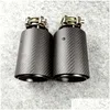 Muffler Inlet 6m FL Mat Siyah M Performanslı Karbon Egzersiz Uçları Araba Kuyruk Boruları 1 PCS Teslim Teslim Ticaret Motosikletler Parçalar Sistemi DH5NP