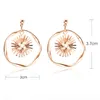 Dangle boucles d'oreilles lustre mode soleil fleur géométrique cercle irrégulier pour les femmes 2023 goutte boucle d'oreille moderne femme bijouxDangle Kirs22