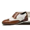 Lacet-up 8822d robe brogue décontractée de style de style britannique couleur oxford mens bureau chaussures plus taille 38-48 231122