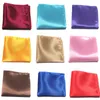 23*23 cm fast färg Satin Pocket SquareHandkeriefs för män Bröllop Business Office Suit Decor Handduksmodtillbehör