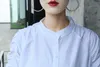 Camicette da donna Camicie Moda Coreana Streetwear Donna Casual Autunno Top Allentato Manica lunga Tinta unita Tessuto gotico oversize 230421