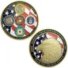 Grateful Appreciation Thank You For Your Service Military Family Large Colorized Challenge Art Coin