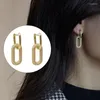 Dangle Earrings Fashion Geometric Oval Rectangle Hoop Top Quality Mirco Cz Crystal Earings For Women Jewellery