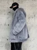 Pelliccia da uomo finta Gmiixder streetwear giacca imbottita per uomo cappotto in lana di coniglio di agnello addensato 2023 amanti della moda invernale gotico harajuku falso 231121