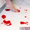 Bath Mats A Blood Mat Footprints Nonslip Creative Carpet Room Products Y200407 Drop Delivery Home Garden Bathroom Accessories Dhhav