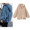 Dames Bont Dames Warme Jas Faux Capuchon Grote Overjas Winter Dikke Fleece Jassen Vrouw Jassen Manteau Femme