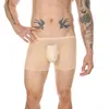 Cuecas sexy homens ver através boxer ultra-fino malha briefs baixo aumento bolsa calcinha leve respirável lingerie gay roupa interior erótica