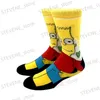 Erkek Çoraplar 1 Çifti S Harajuku Sonbahar Kadın Erkek SOCKS Karikatür Kişilik Kaykay Çorapları Anime Orta Tüp Pamuk UNISEX SOCKS T231122