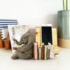 Dekorativa föremål Figurer Elefant- och kaninläsning Lärande staty Bookend Harts Animal Decoration Home Decor 231122