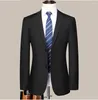 Mäns kostymer 2023 (Blazer byxor) Gentleman Fashion Business Solid Color Real Wool Italian Style Wedding Work Suit 2 Piece Set