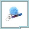 Key Rings Key Rings Card Grabber Household Self Defense Keychains Women Fashion Cute Credit Cards Pler Pompom Acrylic Debit Bank Keyc Dhgvx