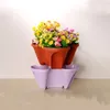 Flower Pot Stackable Planter Garden Strawberry Herb Flower Vegetable Pots Vertical Succulents Plant Pot Bonsai Pot Home Decor Y200273t