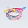 Bangle Fashion Design Rainbow Glitter Full Cover PVC Jelly Set for Women