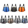 Balls Outdoor Sports Shoulder Soccer Ball Bags for Training Equipment Storage Mesh Side Two way Open Bag Volleyball BasketballBag 231122