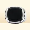 925 Sterling Silver Black Signet Ring for Men Square Agate AQEEQ RINGS Turkish Men039S Fashion Jewelry Wedding Jubileum Gift7859336