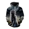 Hoodies masculinos 2023 esporte 3d tigre impressão bolso topos casaco solto moletom manga longa pulôver suéteres com capuz