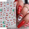 Autocollants décalcomanies 5D en relief Elk Nail Art autocollant mignon père Noël flocon de neige bonhomme en pain d'épice sculpté curseur décoration à la main 231121