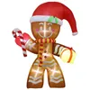 Christmas Toy 25M inflatable decoration giant gingerbread man bumper with 6 builtin LED childrens outdoor toys 231122