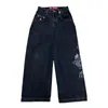 Jeans masculinos jnco calças y2k streetwear harajuku hip hop tigre gráfico retro baggy homens mulheres gótico cintura alta calças largas