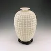 Raro vaso grande in ceramica dehua fatto a mano antico orientale scavato260R