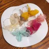 Hoop Earrings Tulle Cloth Flower Drop Bohemian Style Mesh Women Holiday Beach Party Lady Jewelry Gift
