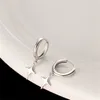 Hoepel Oorbellen 925 Zilveren Naald HipHop Kwastje Cross Earring Voor Vrouwen Meisjes Party Bruiloft Piercing Sieraden Eh1115