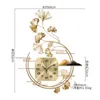 Wall Clocks Chinese Style Ginkgo Leaf Clock Living Room Decoration Home Simple Fashion Art Watch Light Luxury