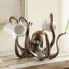 Decorative Objects Figurines Octopus Statue Resin Octopus Sculpture Crafts Octopus Mug Holder Fun Cast Cup Holder Jewelry Holder D153P