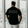 Homens camisetas verão jogger esportes fitness oversized moda roupas ginásio musculação camisa de fundo 230421