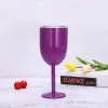 10oz Stainless Steel Wine Goblet Sealed Wine Glass Stemless Tumbler Double Wall Vacuum with lid Unbreakeble for Travel Party Home FY5220 1122